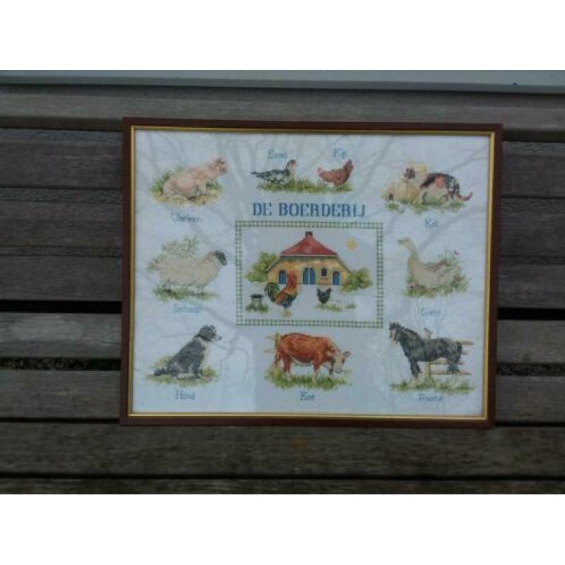 Borduurwerk boerderij .