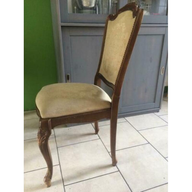 Stoel stoelen 4 stuks antiek oud Queen Ann vintage