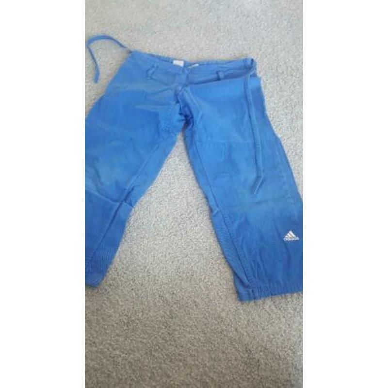 adidas judopak BLAUW slimfit