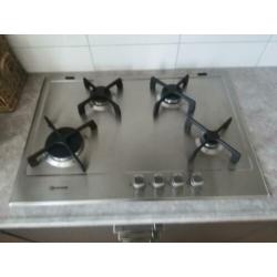 RVS zgan gaskookplaat.