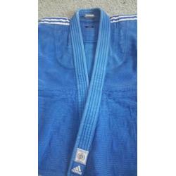 adidas judopak BLAUW slimfit
