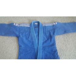 adidas judopak BLAUW slimfit