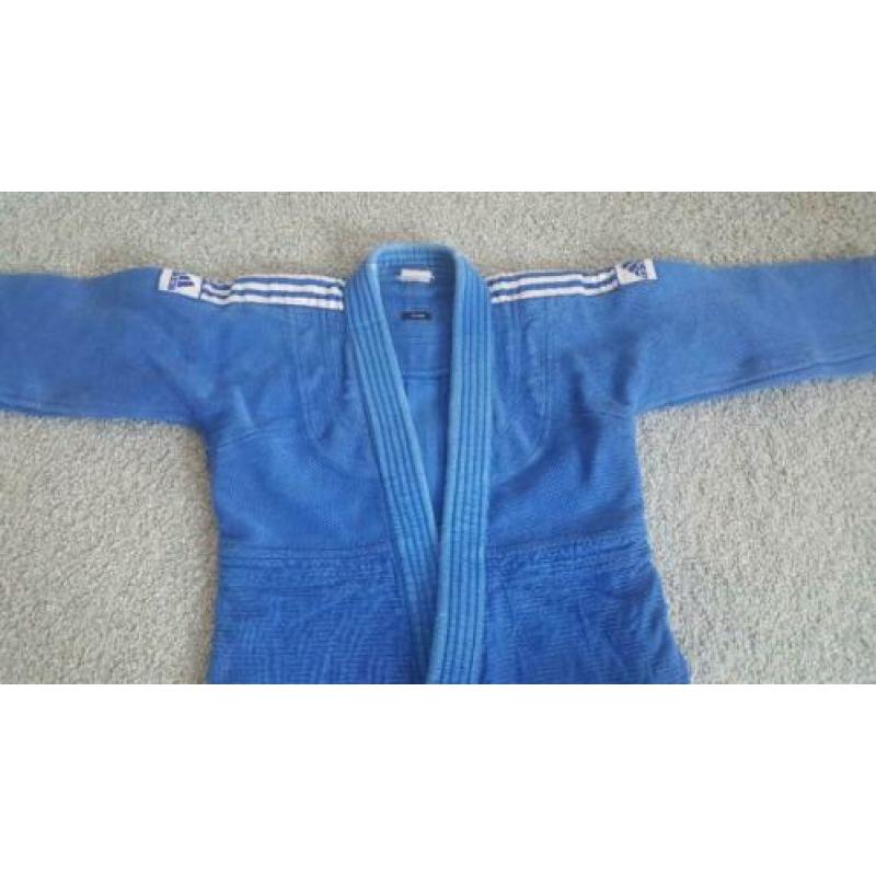 adidas judopak BLAUW slimfit