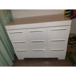 Commode hoogglans wit