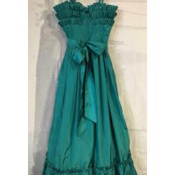 princess polyester turquoise petticoat bow maatje xs small