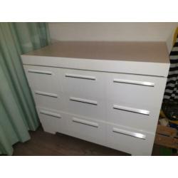 Commode hoogglans wit