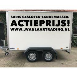 NIEUW SARIS gesloten aanhangwagen tandemasser ACTIEPRIJS
