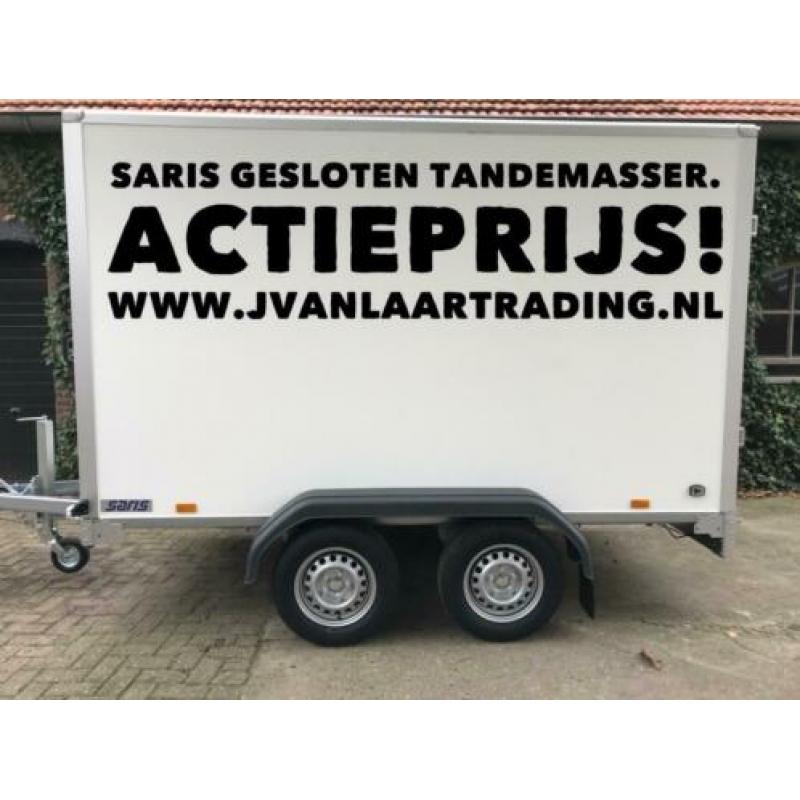 NIEUW SARIS gesloten aanhangwagen tandemasser ACTIEPRIJS