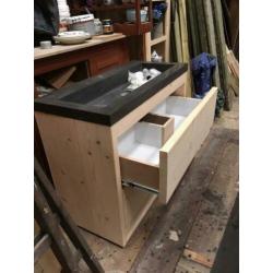 massief houten badkamermeubels, maatwerk