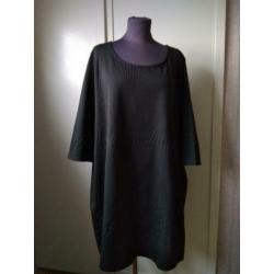 Zwarte Jurk Norah Mode maat 50.