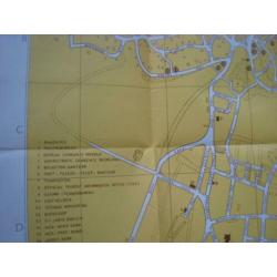 Oude folder met plattegrond -noordwijk aan zee-ca 1950