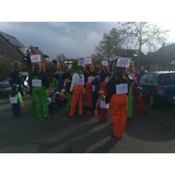 Carnaval pruiken/stoeltjes voor optocht