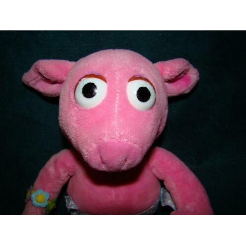 plurk varken van sesamstraat 30 cm roze met luier