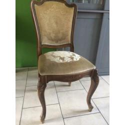 Stoel stoelen 4 stuks antiek oud Queen Ann vintage