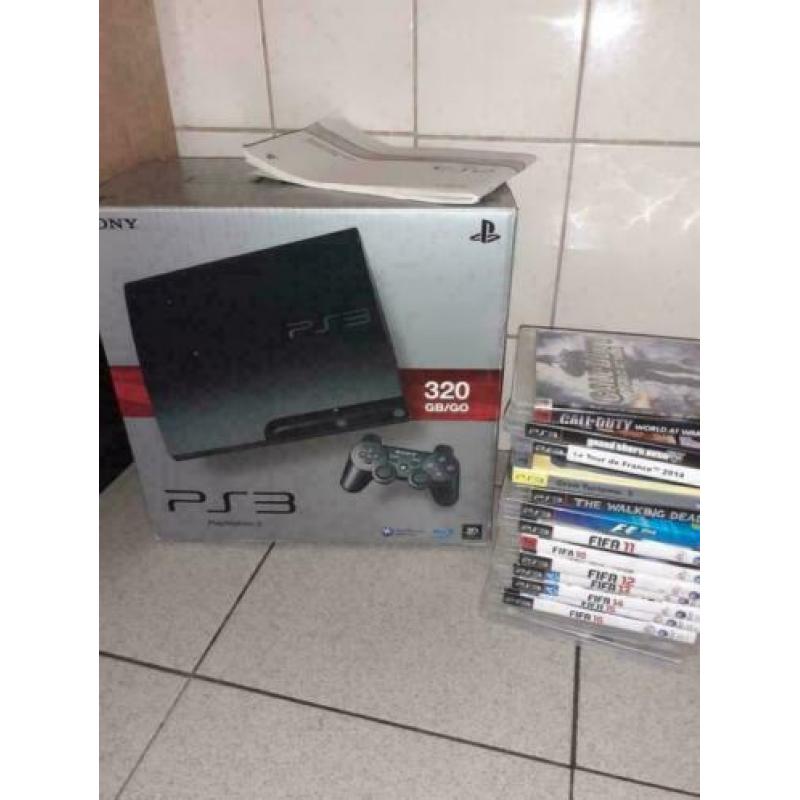 PS3 Slim 320GB Perfecte Staat!! +15 Games +Controller &Meer!