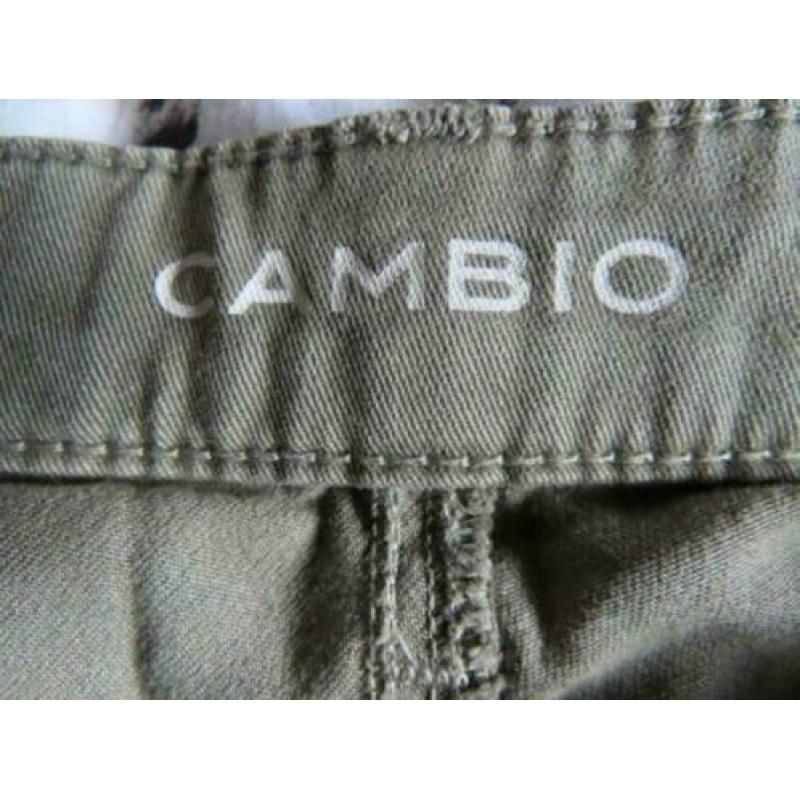 Cambio kaki broek Lily met buttons maat 40