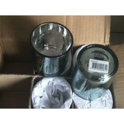 PTMD waxine glaasjes 6 stuks licht blauw