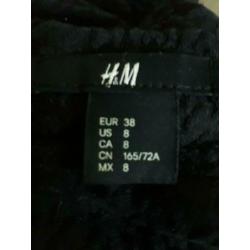 Rok boven de knie H&M zwart maat36 taille 74 cm katoen Nieuw