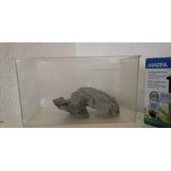 Aquarium toebehoren (luchtpomp, filter, substrate, 30l bak)