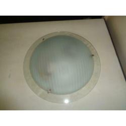 Plafond lamp met glazen rand