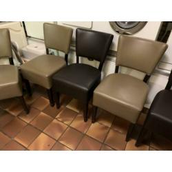 30 bistro. Cafe stoelen met leren dekje