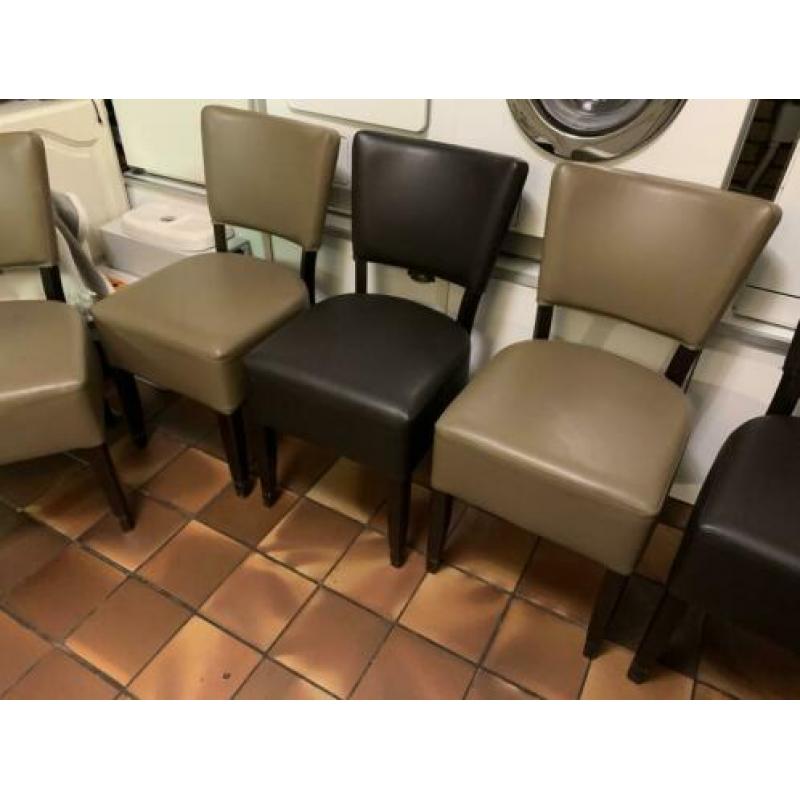 30 bistro. Cafe stoelen met leren dekje