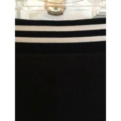 Tramontana leuke rok tricot band gestreept elastiek zwart M