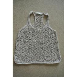 abercrombie & fitch top M gehaakt beige erg leuk