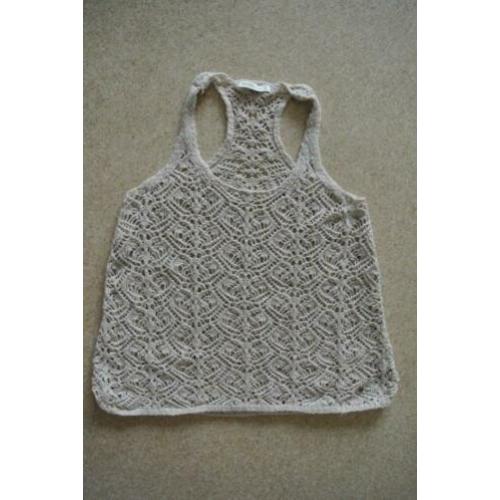 abercrombie & fitch top M gehaakt beige erg leuk