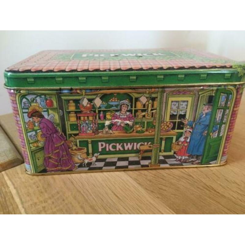 Prachtig Pickwick theeblik / trommel Pickwick huis / winkel