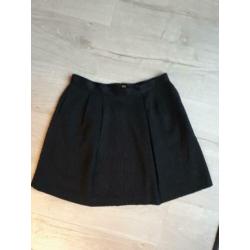Rok boven de knie H&M zwart maat36 taille 74 cm katoen Nieuw
