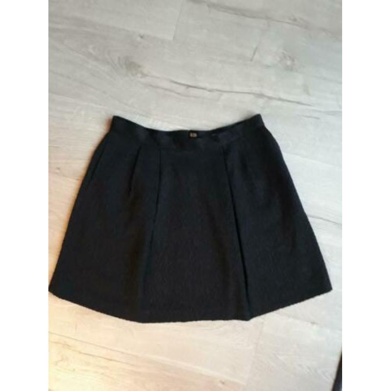 Rok boven de knie H&M zwart maat36 taille 74 cm katoen Nieuw