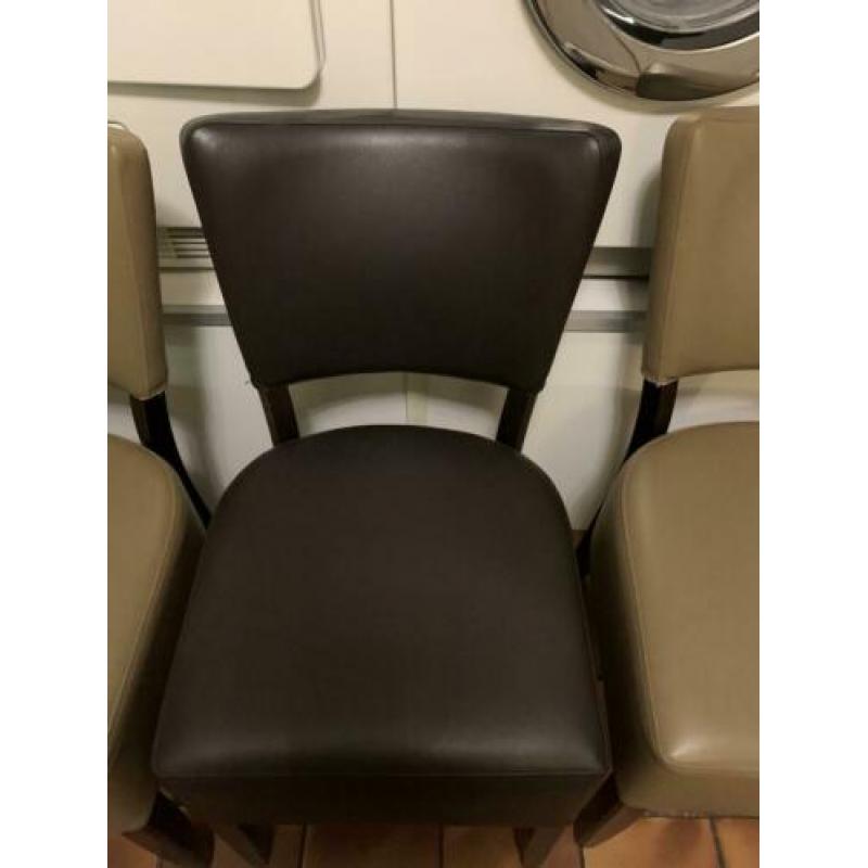 30 bistro. Cafe stoelen met leren dekje