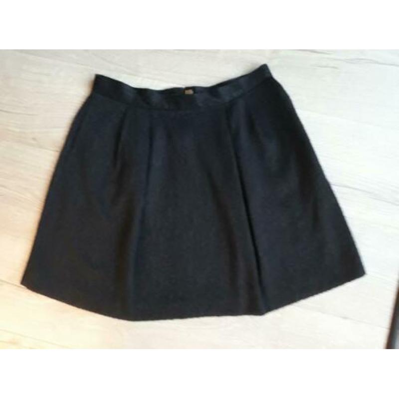 Rok boven de knie H&M zwart maat36 taille 74 cm katoen Nieuw