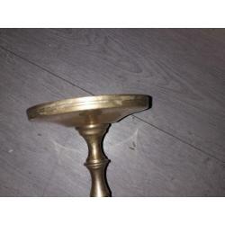 2 antieke messing kandelaren