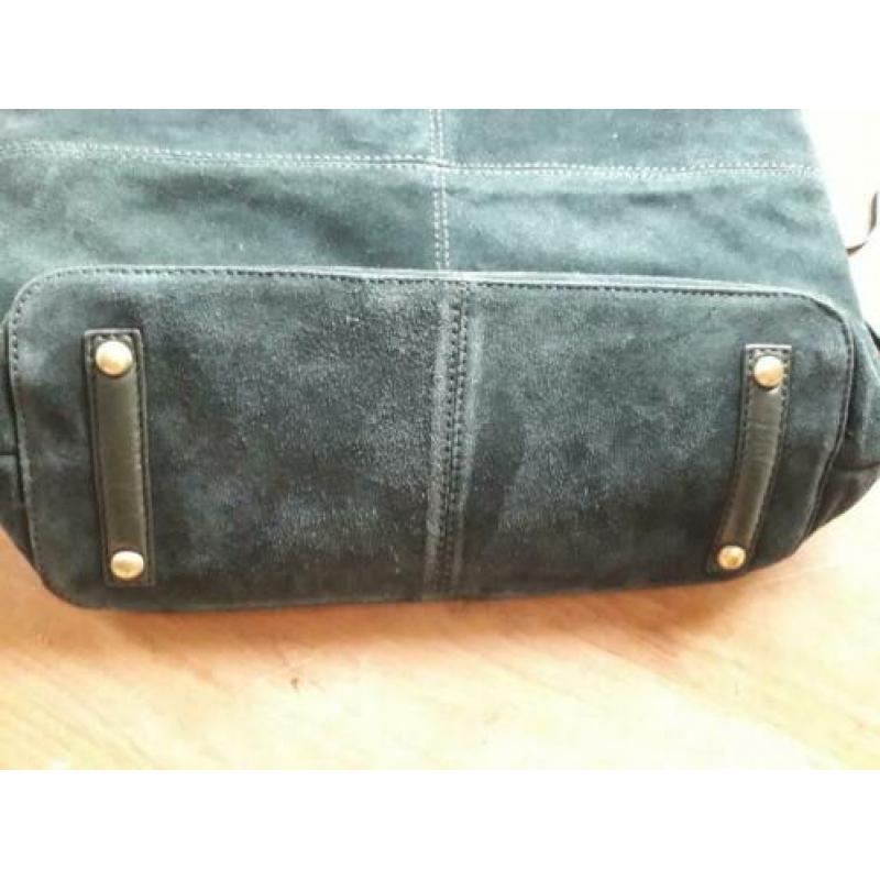 bijenkorf LEREN TAS SUEDE MANG0 leer fringles boho ibiza