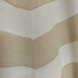 Wit met beige gestreepte jumper maat L, maat 40