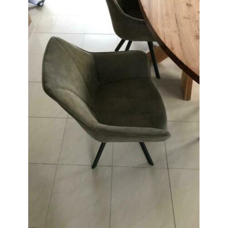 eetkamerstoelen Olijfgroen