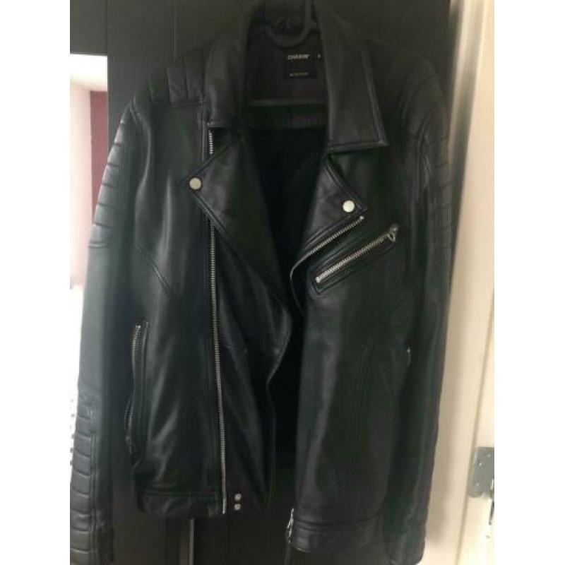 Chasin echt leren bikerjas (bikerjacket, canada goose, ETQ)