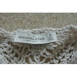 abercrombie & fitch top M gehaakt beige erg leuk