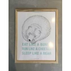 Bloomingville lijstjes + haakjes voor de babykamer