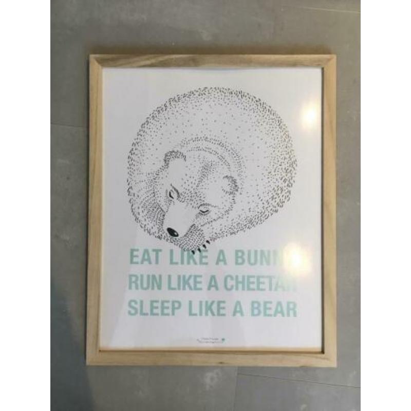 Bloomingville lijstjes + haakjes voor de babykamer