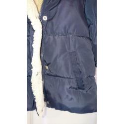 Toffe, warme, donker blauwe winter jas, Zara, maat 86 (80)