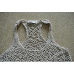 abercrombie & fitch top M gehaakt beige erg leuk