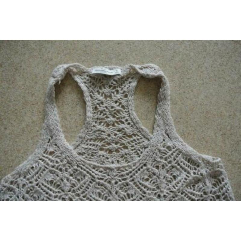 abercrombie & fitch top M gehaakt beige erg leuk