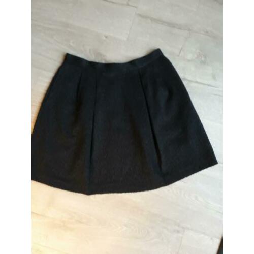 Rok boven de knie H&M zwart maat36 taille 74 cm katoen Nieuw