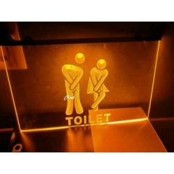 Grappige Toilet WC Neon 3D LED Lamp Licht Verlichting Bord