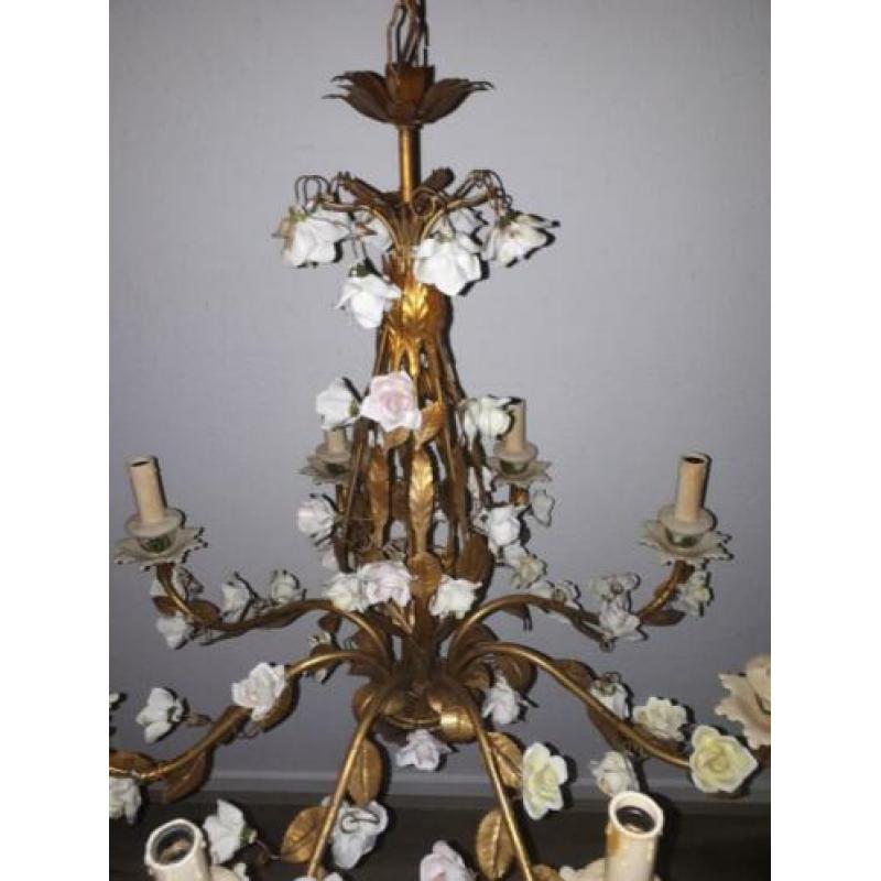 8-Arms Gold Leaf Kroonluchter