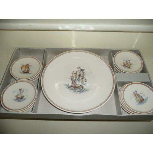 Vintage Petit four stel, Rijn Schelde Verolme Holland.