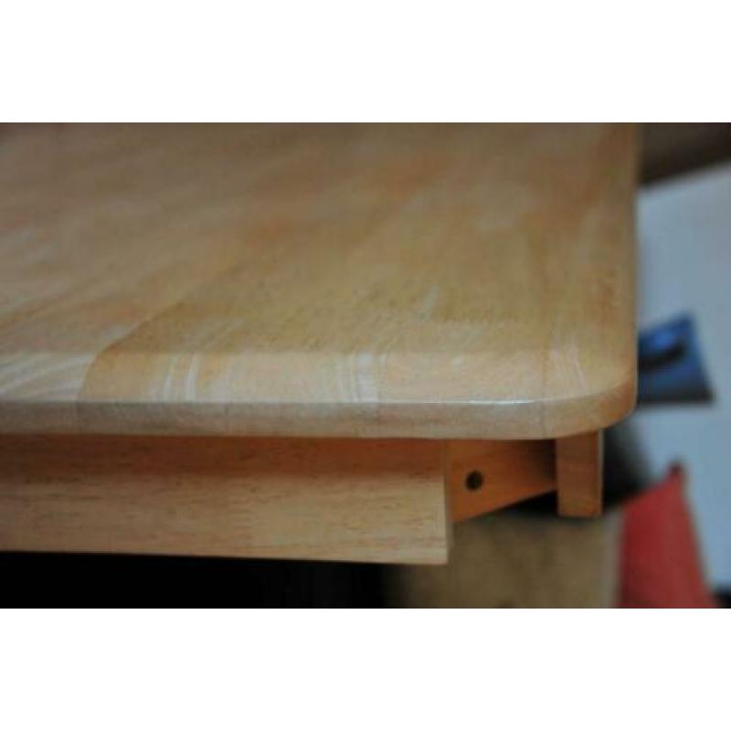 Massief blank hardhouten bureau 140x82cm